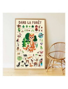 Poster en stickers : la fôret 2