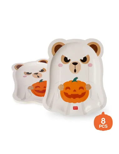 Set de 8 Assiettes en Carton - Boo Appétit! halloween - Legami