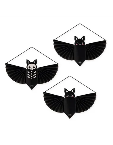 Set de 3 Décorations en Papier à Suspendre - Bat Blitz halloween - Legami