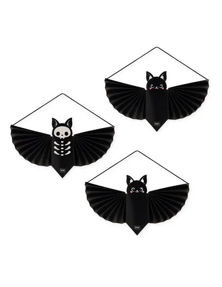 Set de 3 Décorations en Papier à Suspendre - Bat Blitz halloween - Legami