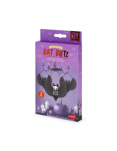 Set de 3 Décorations en Papier à Suspendre - Bat Blitz halloween - Legami