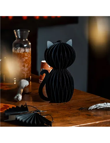 Décoration d'Halloween en Nid d'Abeille - Meeoow chat noir halloween - Legami