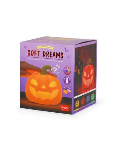 Lumière LED Rechargeable en Silicone - Soft Dreams citrouille halloween - legami