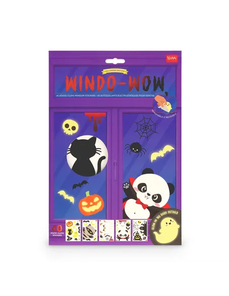 Set de 40 Autocollants Électrostatiques pour Fenêtre - Windo-Wow halloween - legami