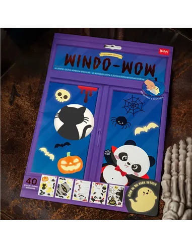 Set de 40 Autocollants Électrostatiques pour Fenêtre - Windo-Wow halloween - legami