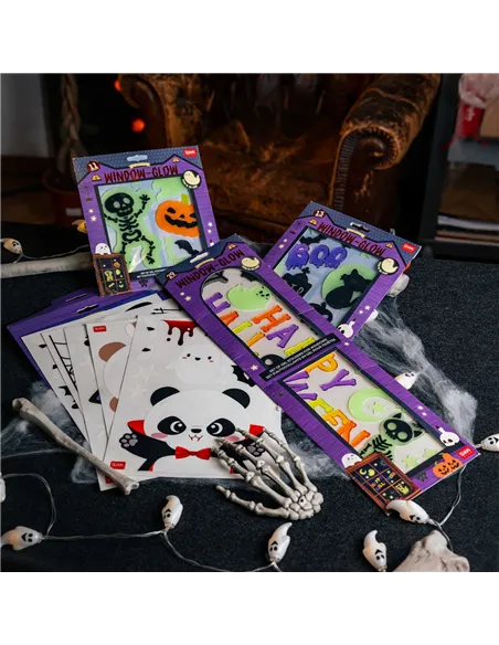 Set d'Autocollants en Gel pour Fenêtre - Windo-Glow halloween - legami