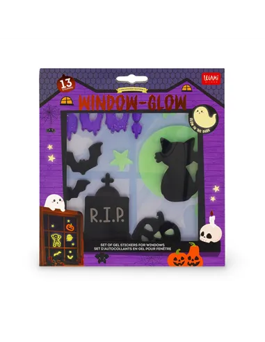 Set d'Autocollants en Gel pour Fenêtre - Windo-Glow halloween - Legami