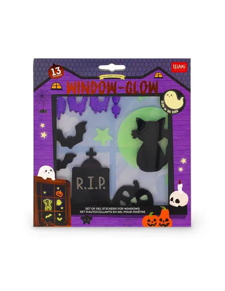 Set d'Autocollants en Gel pour Fenêtre - Windo-Glow halloween - Legami