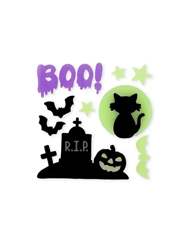 Set d'Autocollants en Gel pour Fenêtre - Windo-Glow halloween - Legami