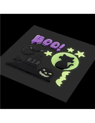 Set d'Autocollants en Gel pour Fenêtre - Windo-Glow halloween - Legami