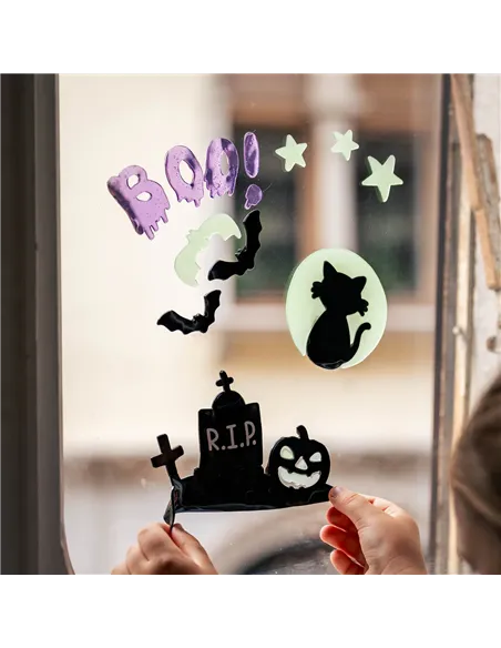 Set d'Autocollants en Gel pour Fenêtre - Windo-Glow halloween - Legami