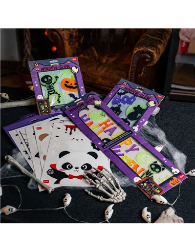 Set d'Autocollants en Gel pour Fenêtre - Windo-Glow halloween - Legami