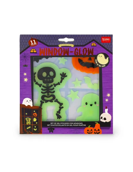 Set d'Autocollants en Gel pour Fenêtre - Windo-Glow halloween - Legami