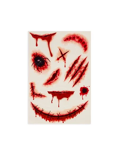 Tatouages Éphémères Visage et Corps halloween - Legami