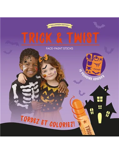 Set de 6 Crayons de Maquillage pour le Visage en Bâtonnets - Trick & Twist halloween - Legami
