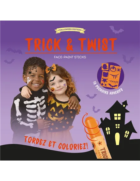 Set de 6 Crayons de Maquillage pour le Visage en Bâtonnets - Trick & Twist halloween - Legami