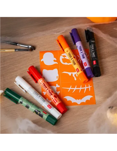 Set de 6 Crayons de Maquillage pour le Visage en Bâtonnets - Trick & Twist halloween - Legami