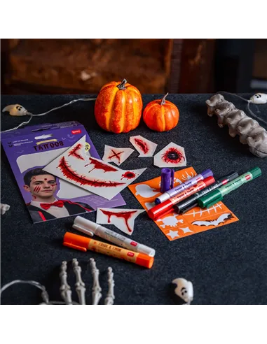 Set de 6 Crayons de Maquillage pour le Visage en Bâtonnets - Trick & Twist halloween - Legami