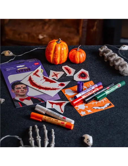 Set de 6 Crayons de Maquillage pour le Visage en Bâtonnets - Trick & Twist halloween - Legami