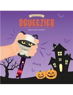 Crayon avec Anti-stress Halloween Mummy Cat « Nine Lives Later » - Squeezies halloween - Legami 2