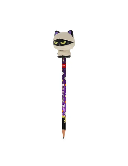 Crayon avec Anti-stress Halloween Mummy Cat « Nine Lives Later » - Squeezies halloween - Legami