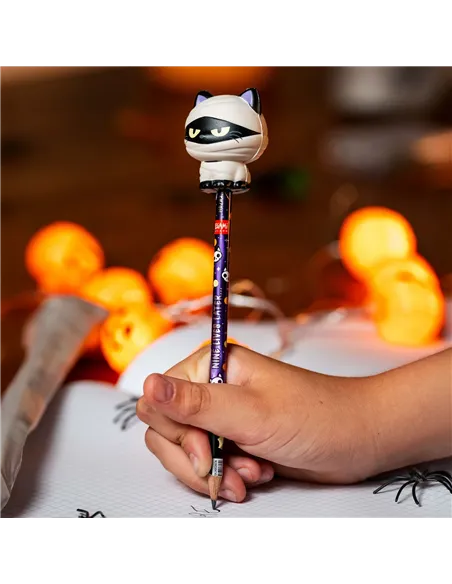 Crayon avec Anti-stress Halloween Mummy Cat « Nine Lives Later » - Squeezies halloween - Legami