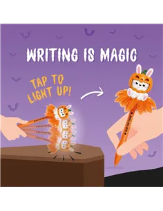 Stylo à Bille Lumineux - Pumpkin Bunny - Writing is Magic halloween - Legami 2