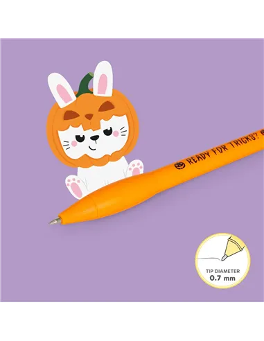 Stylo à Bille Lumineux - Pumpkin Bunny - Writing is Magic halloween - Legami
