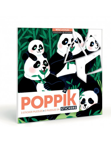 Poster en stickers : animaux sauvages
