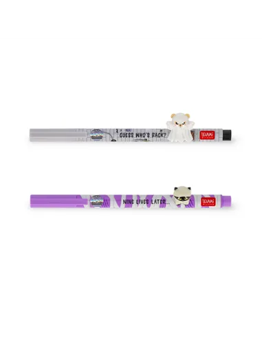 Set de 2 Stylos Gel avec Animal Décoratif - Lovely Friends - Spooky Party halloween 2026 - Legami