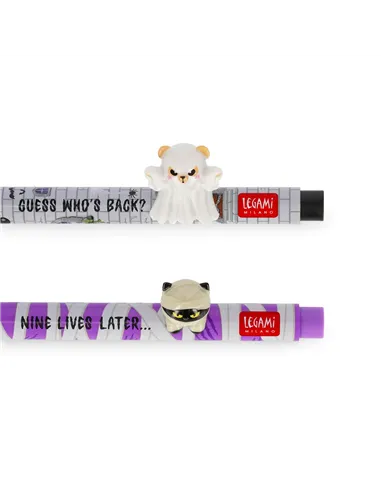 Set de 2 Stylos Gel avec Animal Décoratif - Lovely Friends - Spooky Party halloween 2026 - Legami
