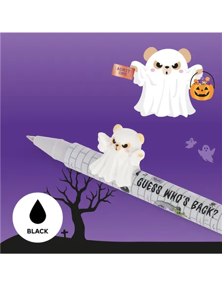 Set de 2 Stylos Gel avec Animal Décoratif - Lovely Friends - Spooky Party halloween 2026 - Legami