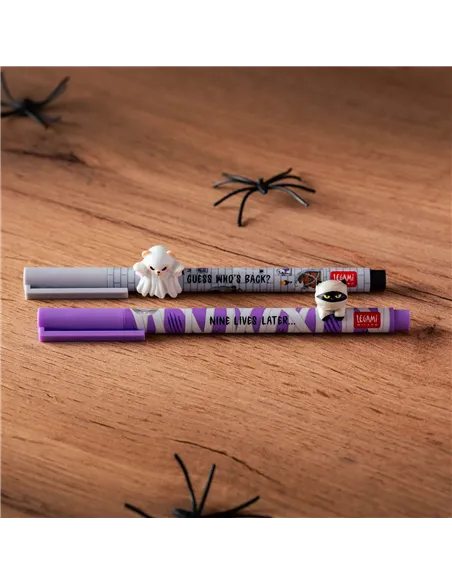 Set de 2 Stylos Gel avec Animal Décoratif - Lovely Friends - Spooky Party halloween 2026 - Legami