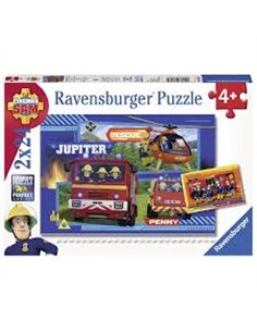 Puzzles 2x24 pièces Sam le pompier
