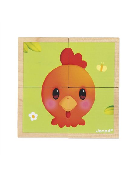 FERME - BARQUETTE 4 CUBES - Janod