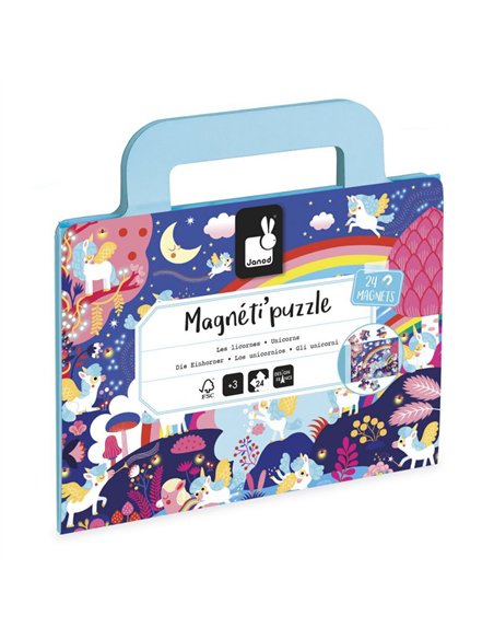 MAGNETI'PUZZLES - LICORNES 24 PCS - Janod