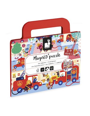 MAGNETI'PUZZLES - POMPIERS 36 PCS - Janod