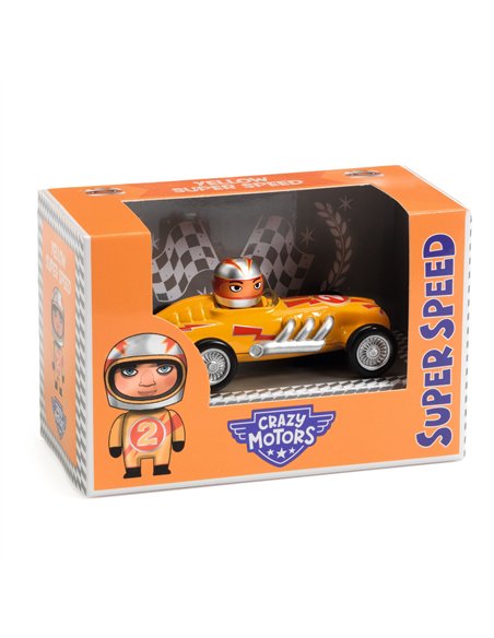 CRAZY MOTORS - VOITURE - Yellow Super Speed - Djeco