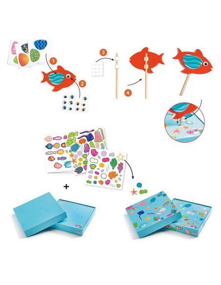 COLLAGES - Collages - Joyeux aquarium - djeco