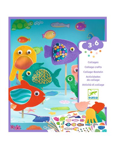 COLLAGES - Collages - Joyeux aquarium - djeco