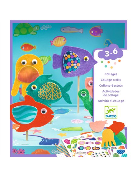 COLLAGES - Collages - Joyeux aquarium - djeco