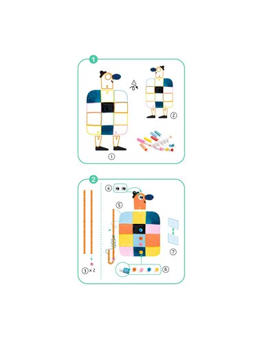 COFFRETS MULTI ACTIVITES - Creative - Coffret d'activités… tout est utilisé ! - Grands bonhommes et petits toutous - Djeco