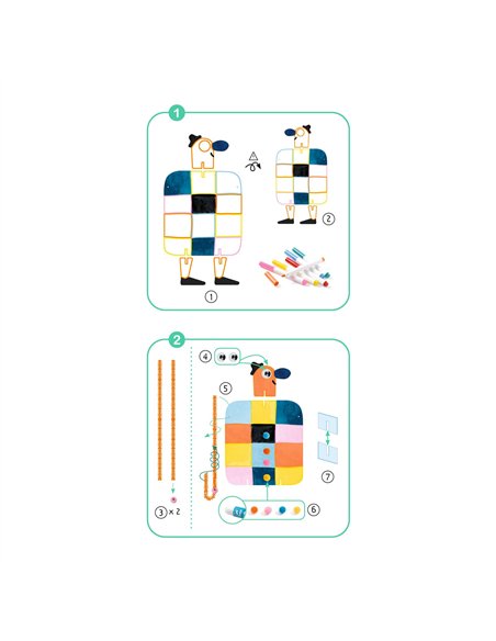 COFFRETS MULTI ACTIVITES - Creative - Coffret d'activités… tout est utilisé ! - Grands bonhommes et petits toutous - Djeco