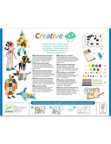 COFFRETS MULTI ACTIVITES - Creative - Coffret d'activités… tout est utilisé ! - Grands bonhommes et petits toutous - Djeco