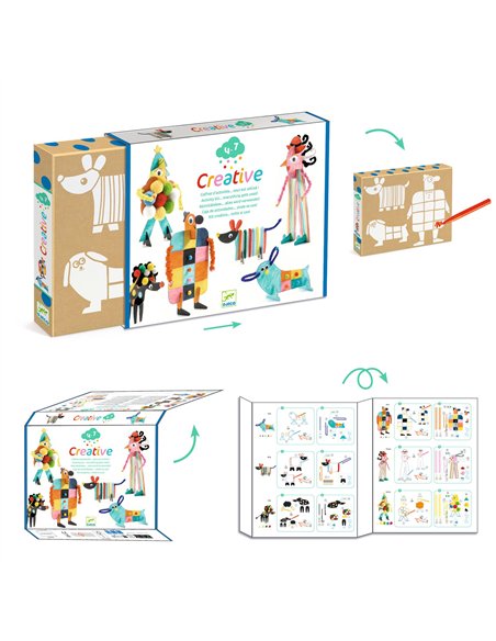 COFFRETS MULTI ACTIVITES - Creative - Coffret d'activités… tout est utilisé ! - Grands bonhommes et petits toutous - Djeco