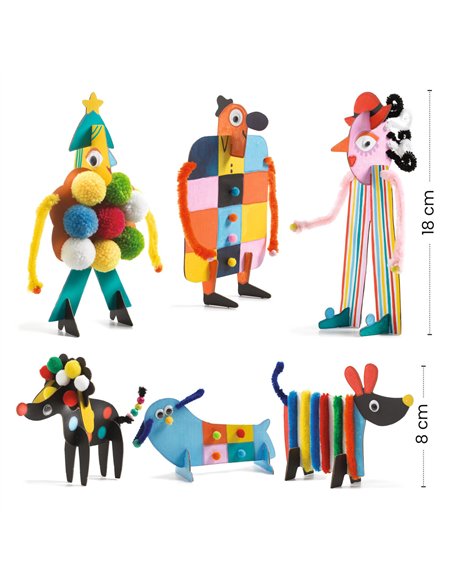 COFFRETS MULTI ACTIVITES - Creative - Coffret d'activités… tout est utilisé ! - Grands bonhommes et petits toutous - Djeco