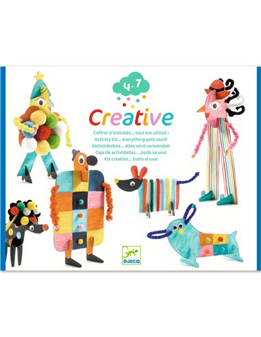 COFFRETS MULTI ACTIVITES - Creative - Coffret d'activités… tout est utilisé ! - Grands bonhommes et petits toutous - Djeco