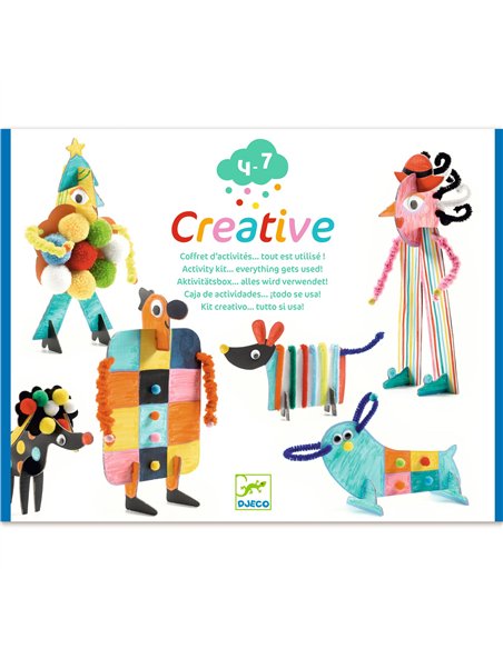 COFFRETS MULTI ACTIVITES - Creative - Coffret d'activités… tout est utilisé ! - Grands bonhommes et petits toutous - Djeco