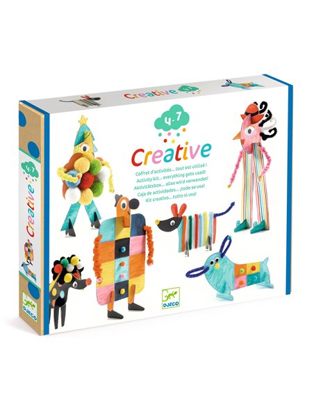 COFFRETS MULTI ACTIVITES - Creative - Coffret d'activités… tout est utilisé ! - Grands bonhommes et petits toutous - Djeco