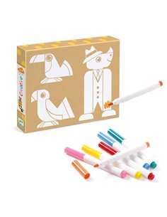 COFFRETS MULTI ACTIVITES - Creative - Coffret d'activités… tout est utilisé ! - Les Chics de la savane - Djeco 2